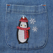 Children's Contrast Raglan Sleeve Denim Dress - Little Janey Shop
