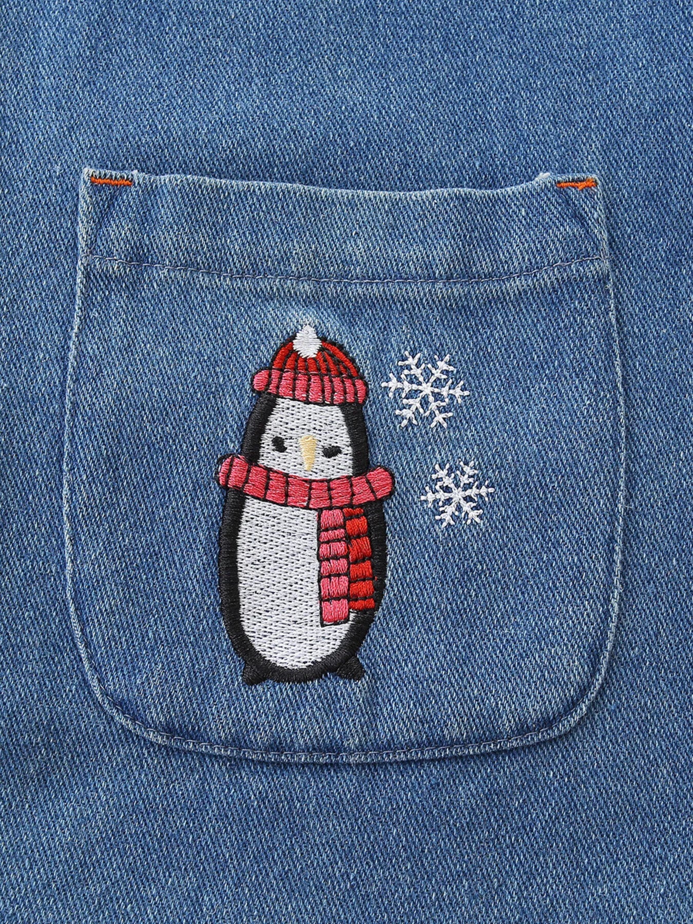 Children's Contrast Raglan Sleeve Denim Dress - Little Janey Shop