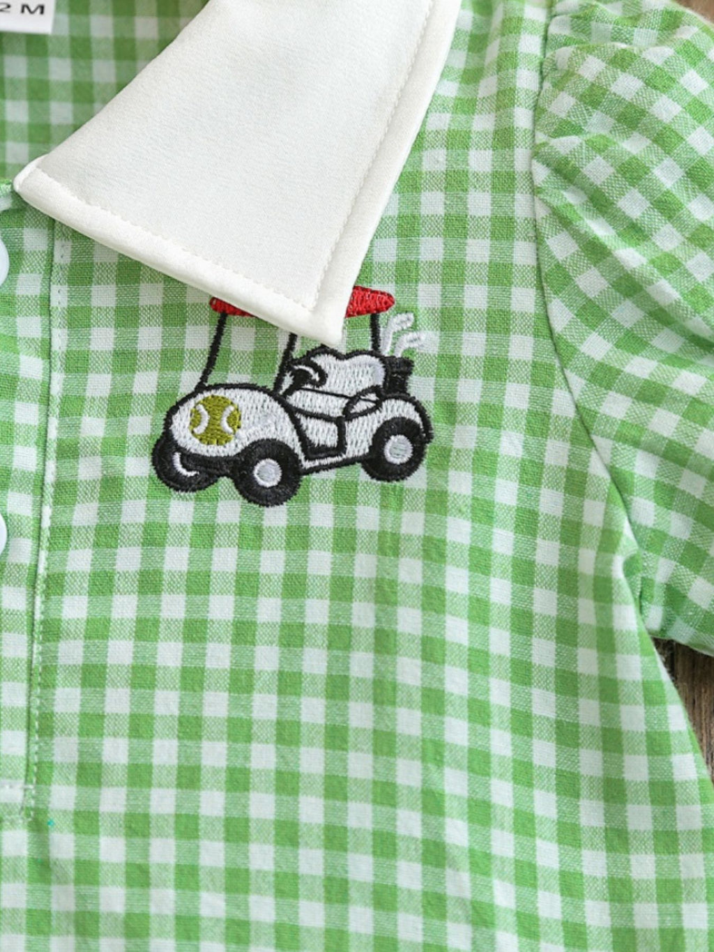 Children's Gingham Ruffle Hem Polo Dress - Little Janey Shop