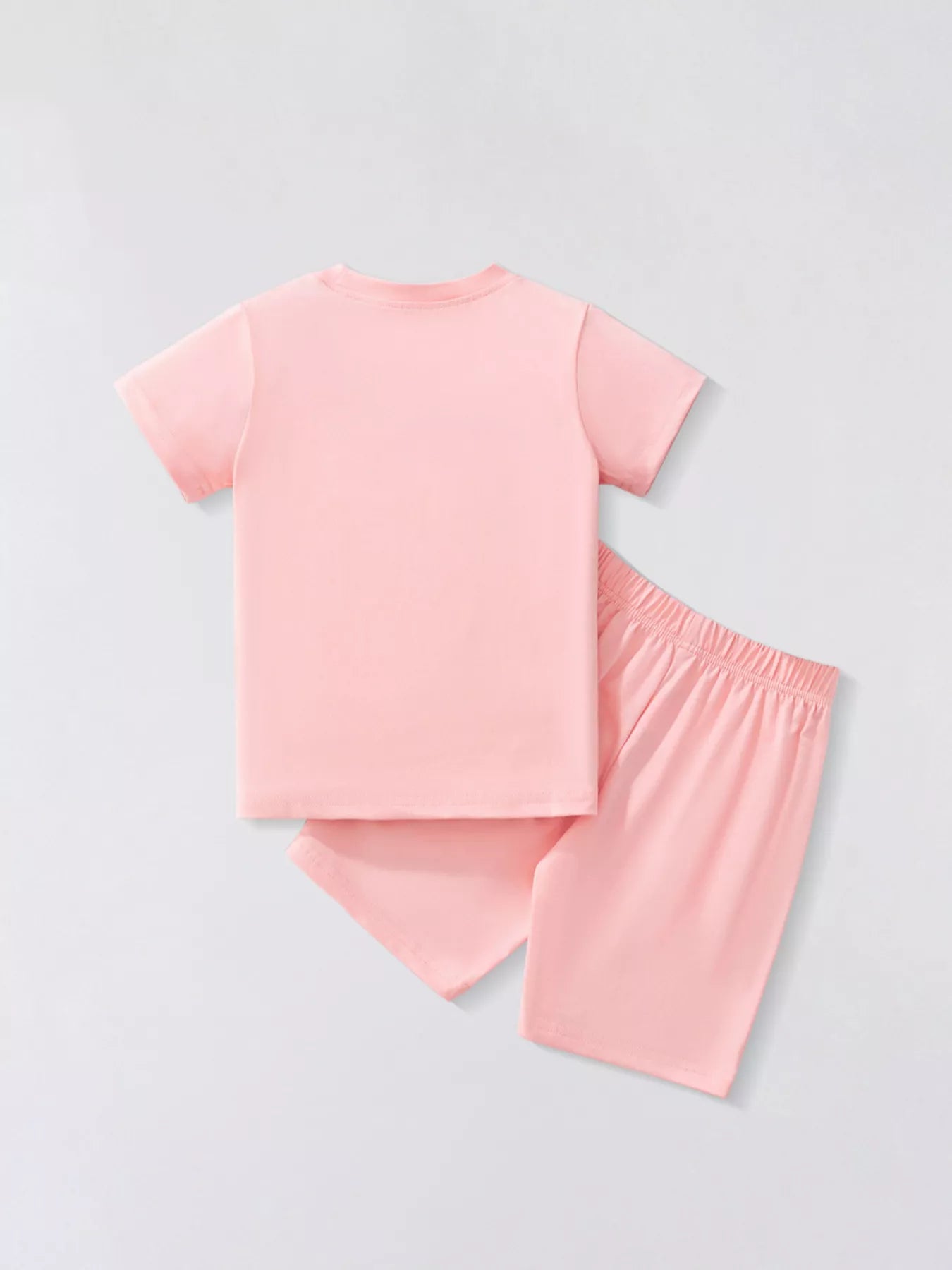 Girls' Swan Graphic Tee & Shorts 2 - Piece Casual Set | Blush Pink | Sizes 3Y–8Y - Little Janey Shop