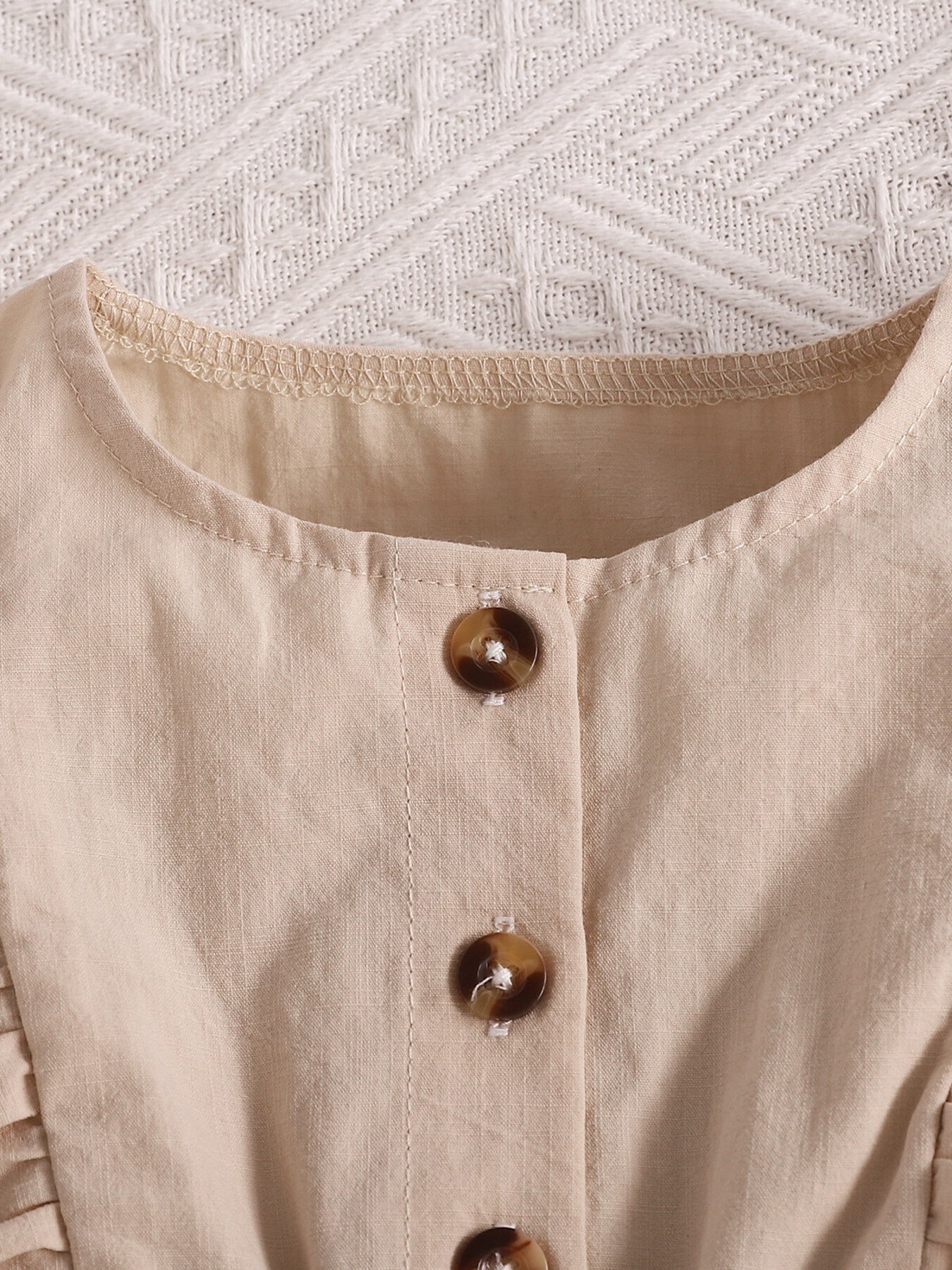 Children's Ruffle Trim Button Front Top and Shorts Set - Little Janey Shop