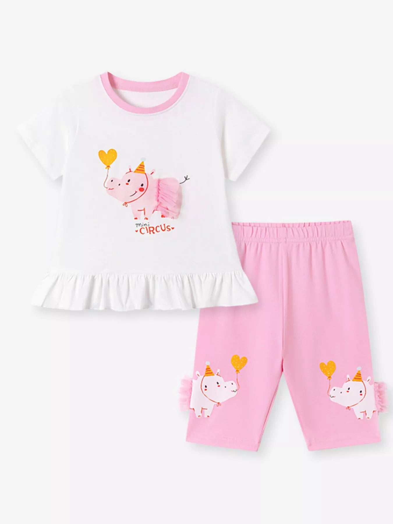 Children's Ruffled Hem Top and Capri Set - Little Janey Shop