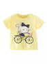 Children's Cartoon Rabbit Bicycle Short Sleeve T-Shirt - Little Janey Shop