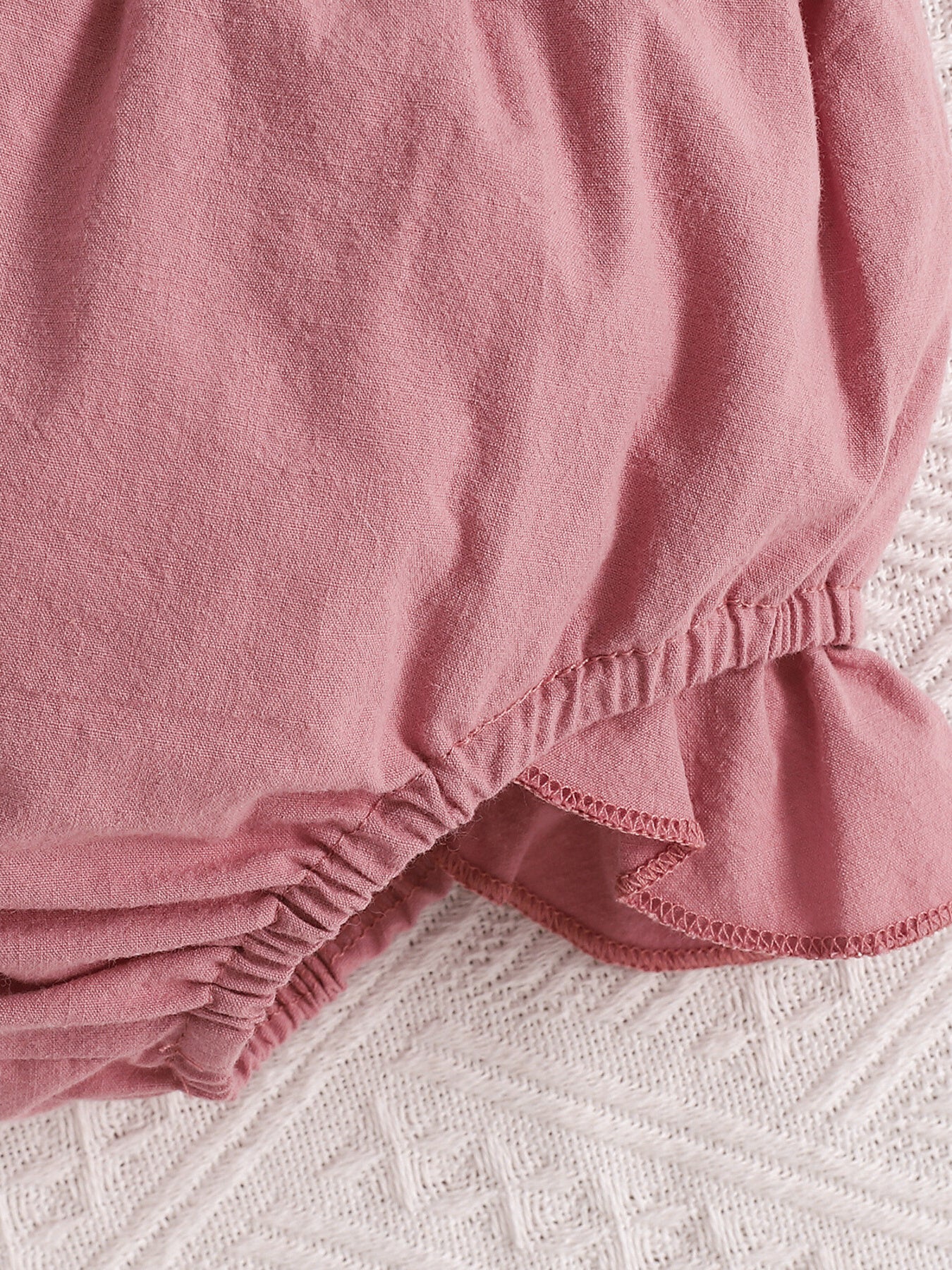 Children's Ruffle Trim Button Front Top and Shorts Set - Little Janey Shop