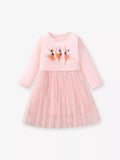 Children's Ballerina Long Sleeve Tulle Dress - Little Janey Shop