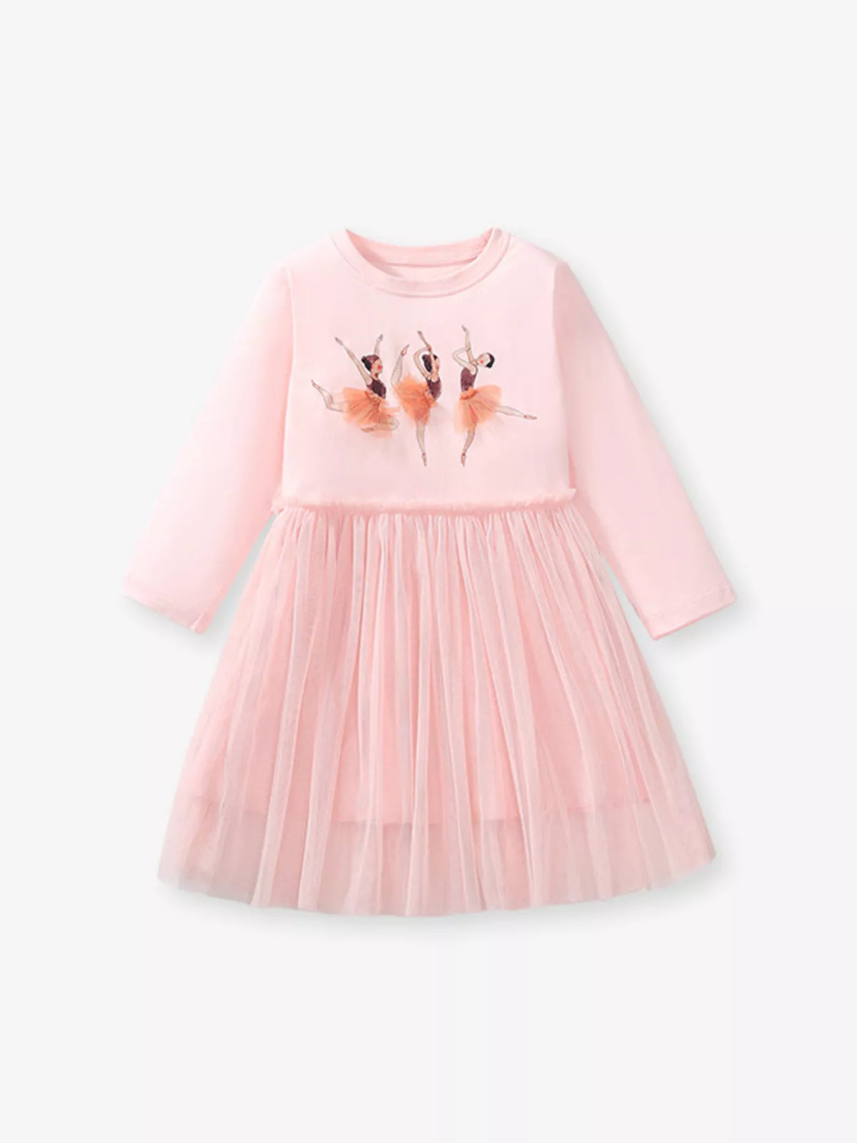 Children's Ballerina Long Sleeve Tulle Dress - Little Janey Shop