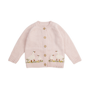 Pink goose cardigan sweater