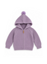 Purple zipper cardigan sweater