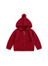 Red zipper cardigan sweater