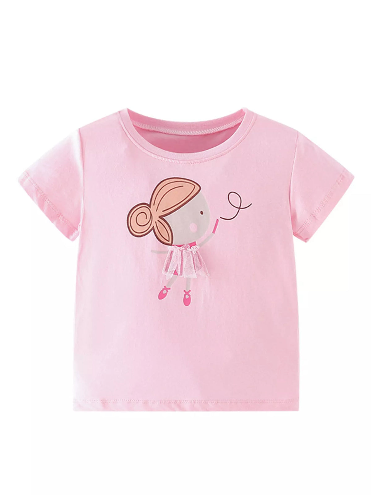 Children's Ballerina Graphic Short Sleeve T-Shirt - Little Janey Shop