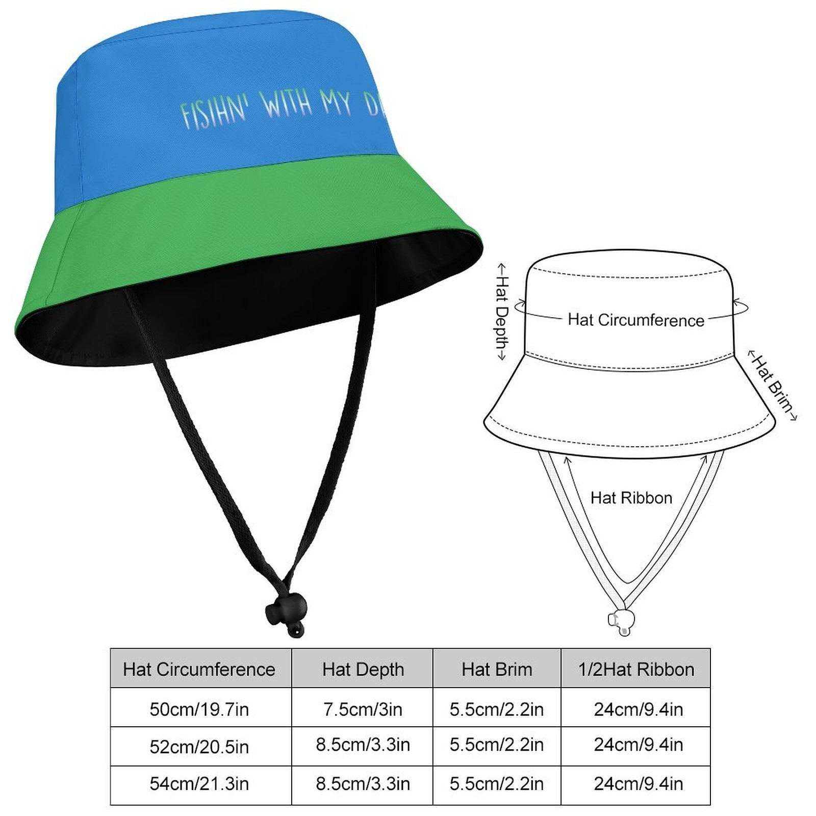 "Fishin' With My Dad" Kids' Bucket Hat - Little Janey Shop