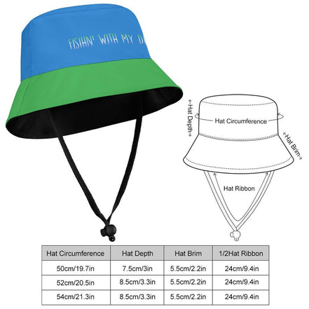 "Fishin' With My Dad" Kids' Bucket Hat - Little Janey Shop