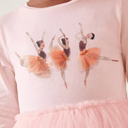 Children's Ballerina Long Sleeve Tulle Dress - Little Janey Shop