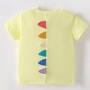 Children's Cute Cartoon Monster Graphic Short Sleeve T-Shirt - Little Janey Shop