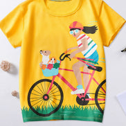 Children's Bicycle Graphic Short Sleeve T-Shirt - Little Janey Shop
