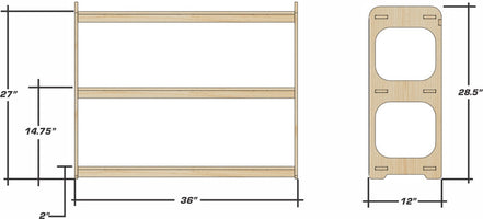 RILEY- Open Sided Toy Shelf