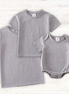 Gray blank basic t-shirt Adult Kids and baby bubble