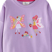 Children's Fairy Embroidered Tulle Sweatshirt Dress - Little Janey Shop