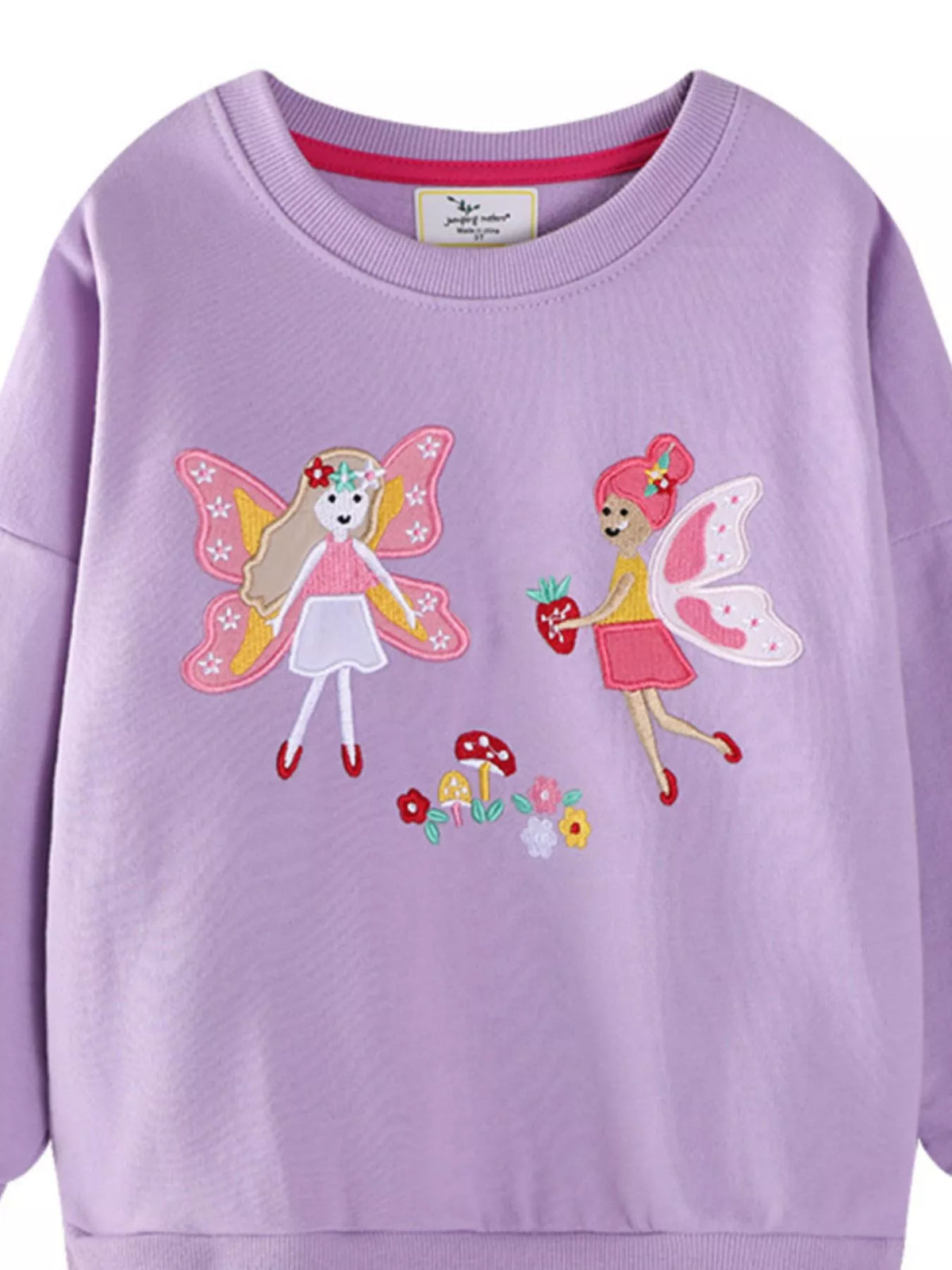 Children's Fairy Embroidered Tulle Sweatshirt Dress - Little Janey Shop