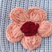 Blue floral hand-embroidery jumper sweater