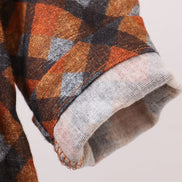 Premium brown plaid muslin bubble