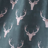 Premium forest reindeer print bamboo dress