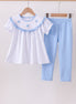 Premium blue snow bow pants set
