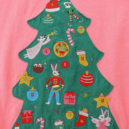 Children's Christmas Tree Long Sleeve Dress - Little Janey Shop