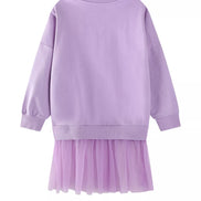 Children's Fairy Embroidered Tulle Sweatshirt Dress - Little Janey Shop