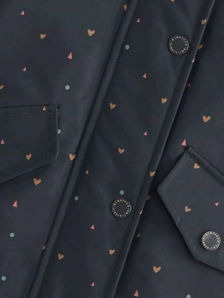Children's Heart Print Zip Up Jacket - Little Janey Shop