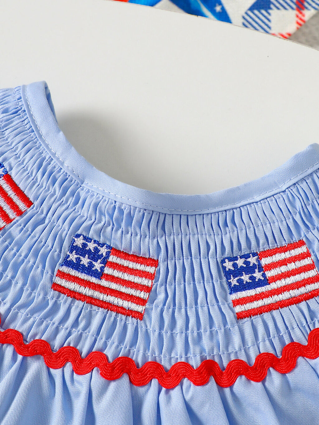 Children's American Flag Smocked Top and Shorts Set - Little Janey Shop