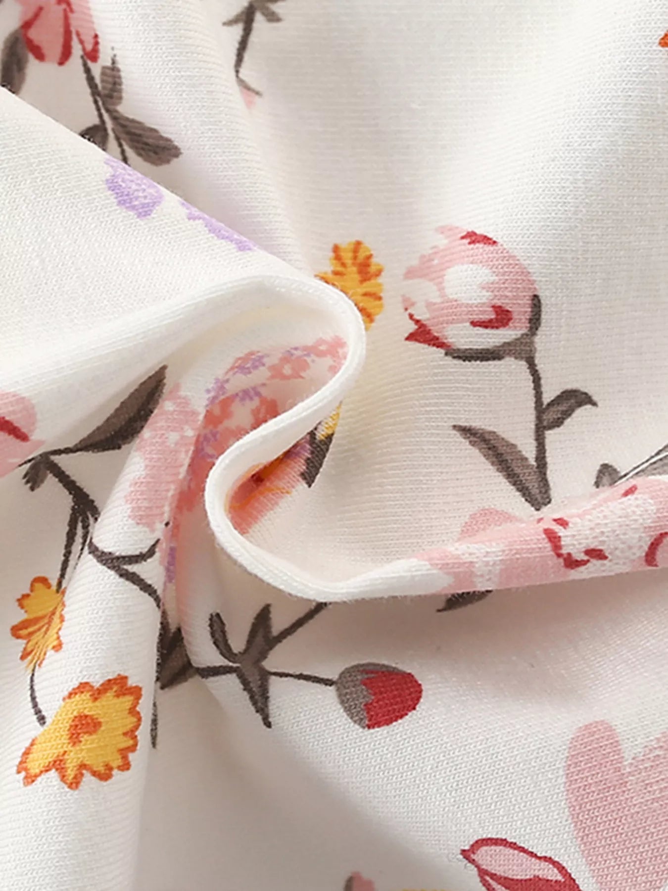 Children's Floral Print Ruffle Collar Dress - Little Janey Shop