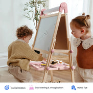 Tiny Land® Pink Magnitales Easel & Paper Roll Set