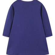 Children's Christmas Embroidered Long Sleeve Dress - Little Janey Shop