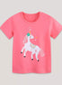 Children's Cute Unicorn Graphic Short Sleeve T-Shirt - Little Janey Shop