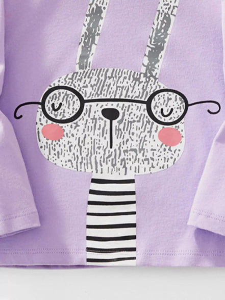 Children's Cartoon Rabbit Long Sleeve T-Shirt - Little Janey Shop