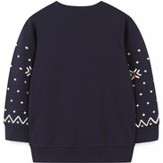Children's Christmas Reindeer & Santa Round Neck Sweatshirt - Little Janey Shop
