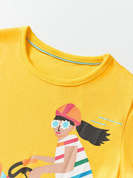 Children's Bicycle Graphic Short Sleeve T-Shirt - Little Janey Shop