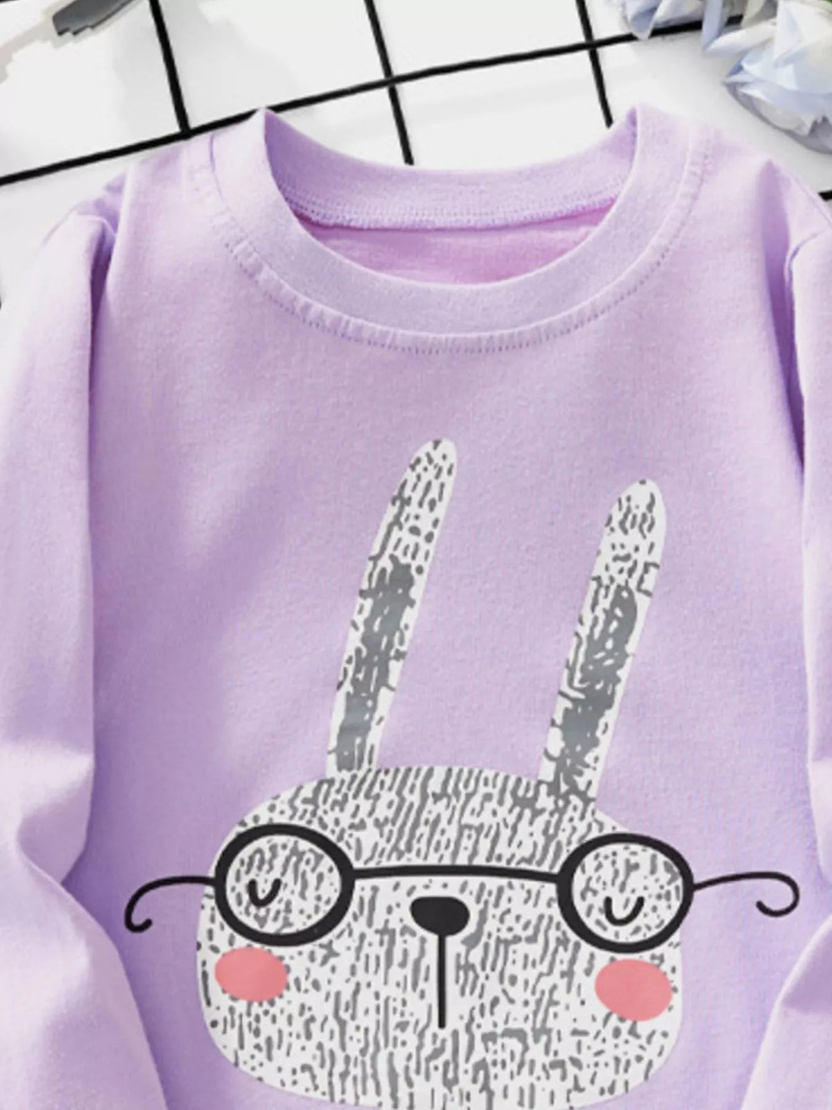 Children's Cartoon Rabbit Long Sleeve T-Shirt - Little Janey Shop