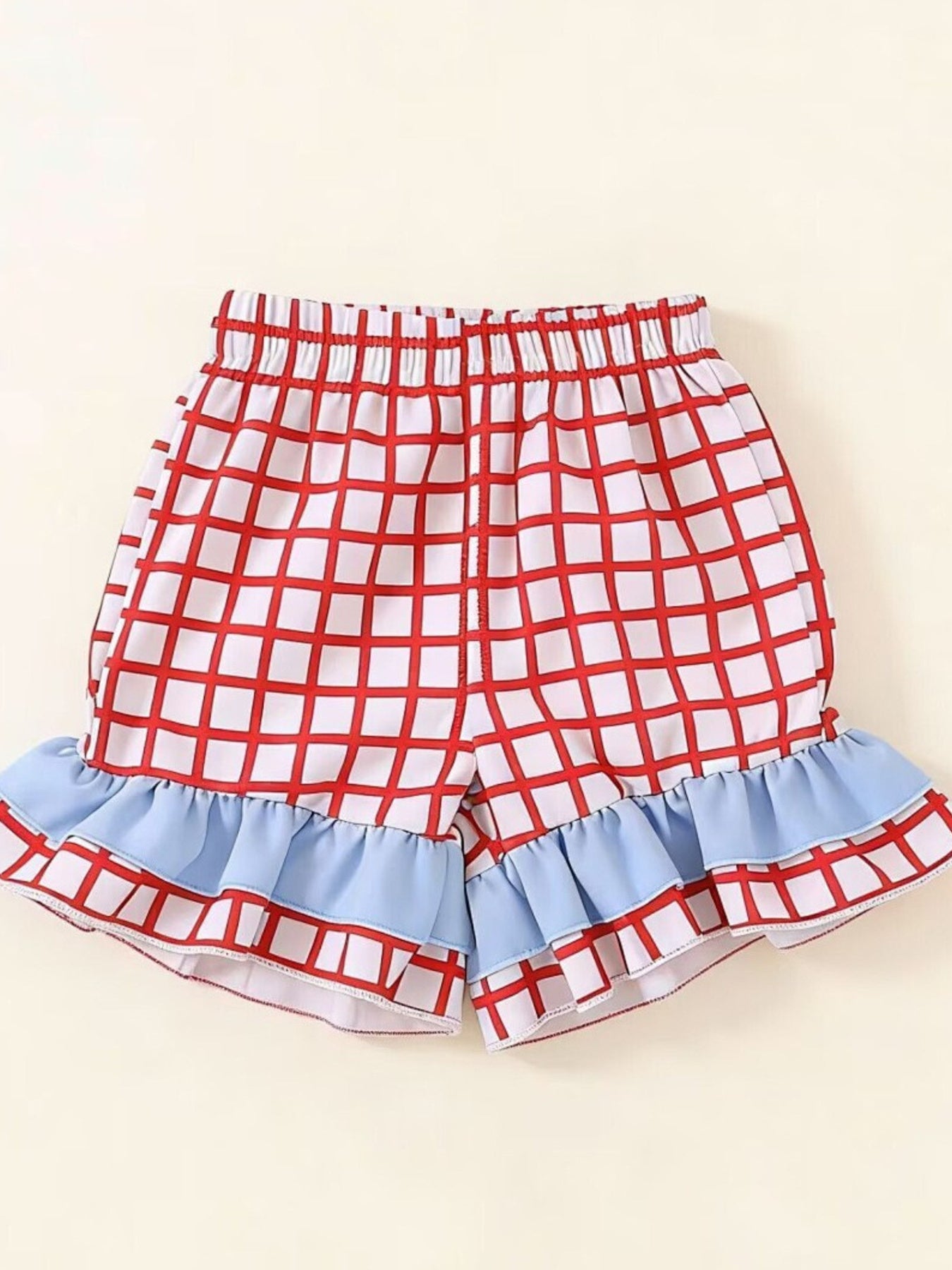 Children's Baseball Embroidered Ruffle Trim Top and Shorts Set - Little Janey Shop
