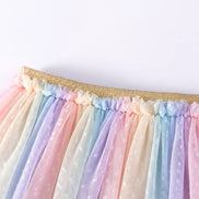 Children's Mermaid Tail Tee & Rainbow Tulle Skirt Set - Little Janey Shop