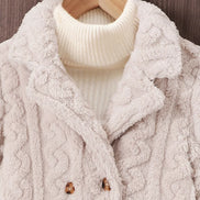 Children's Cozy Textured Double - Breasted Outerwear - Little Janey Shop