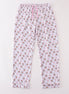 Premium pink christmas santa claus print women pajama pants