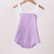 Purple ribbon ruffle bow bubble