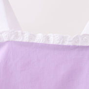 Purple ribbon ruffle bow bubble