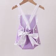 Purple ribbon ruffle bow bubble