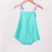 Green ribbon ruffle bow bubble