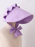 Purple ruffle bow bonnet