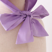 Purple ruffle bow bonnet