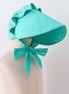 Green ruffle bow bonnet
